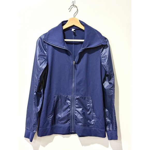 Under Armour Warm Up Track Jacket Womens Small Blue Full Zip Fitted Stretch - Picture 2 of 12